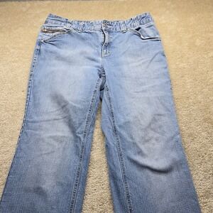 Tommy Hilfiger Woman Light Wash Straight Leg Jeans Zipper Pockets Blue Size 16